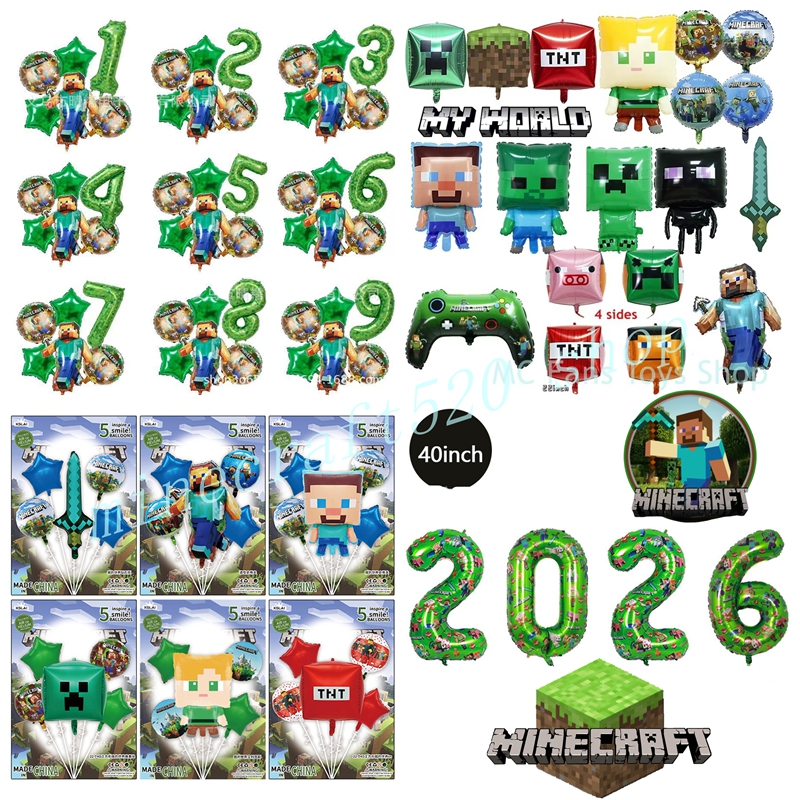Party Games Minecraft - Minecrafte Pixel Balloon Anime Game Theme