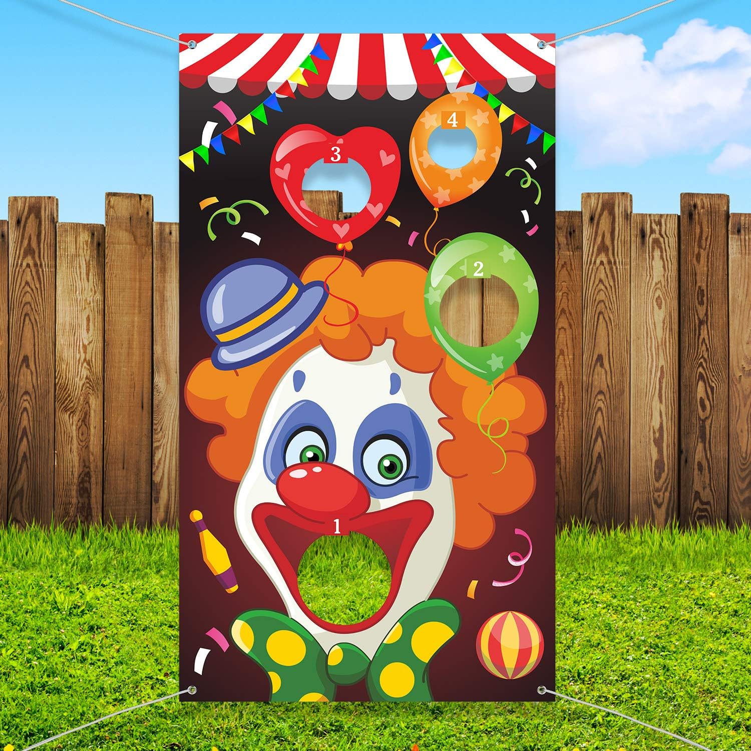 Party Games Adult Birthday - Carnival Toss Games Banner with 3