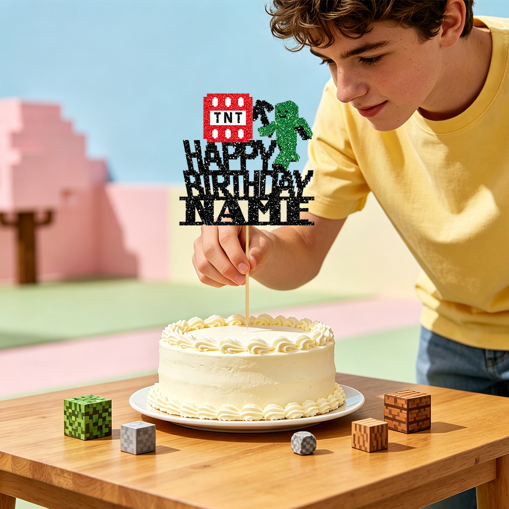 1/3/6 Pcs Of Glitter Minecraft - مراجعة Party Games Minecraft وسعره