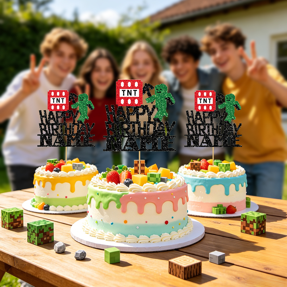 1/3/6 Pcs Of Glitter Minecraft - مراجعة Party Games Minecraft وسعره