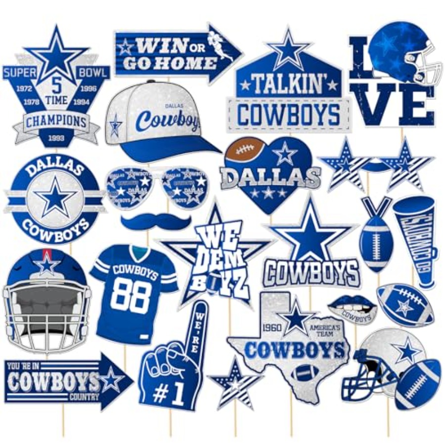 Cowboy Football Photo Booth Pr - مراجعة Party Games No Props وسعره