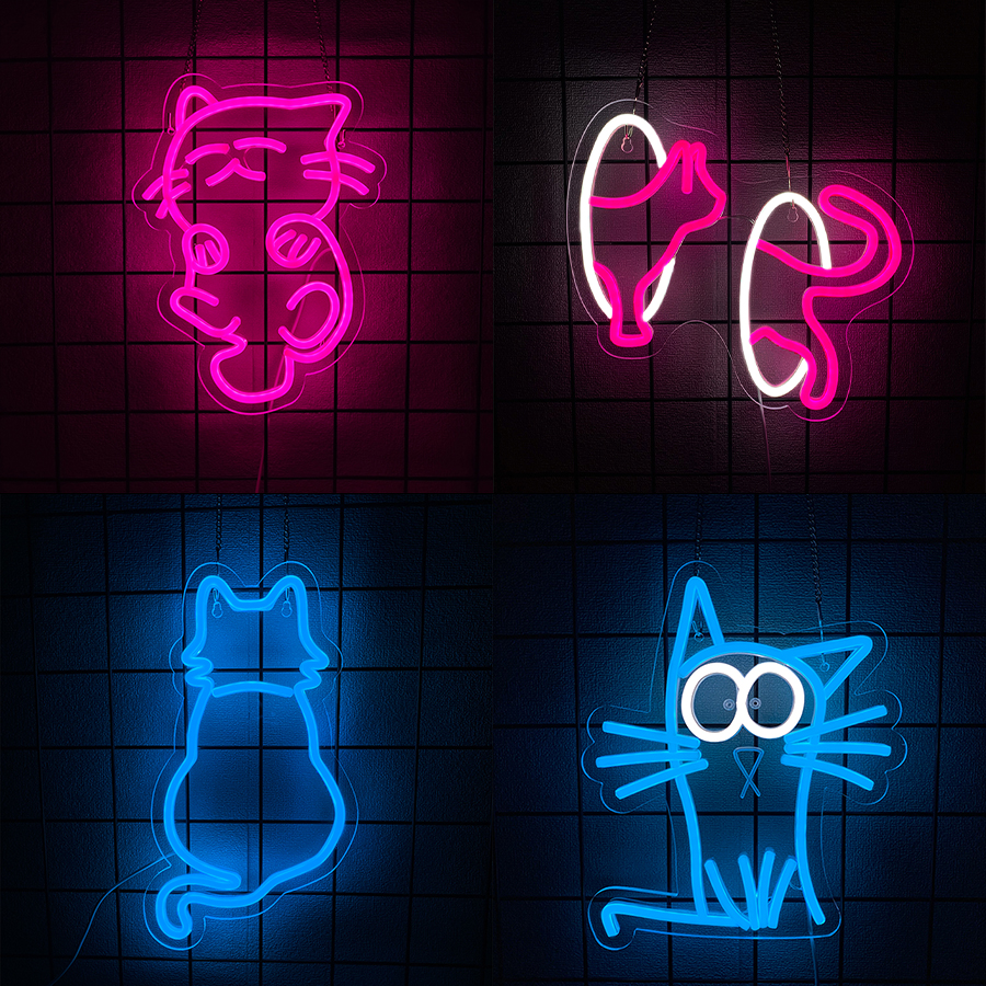 Cat Series Neon Sign For Wall  - مراجعة Party Games Shop وسعره