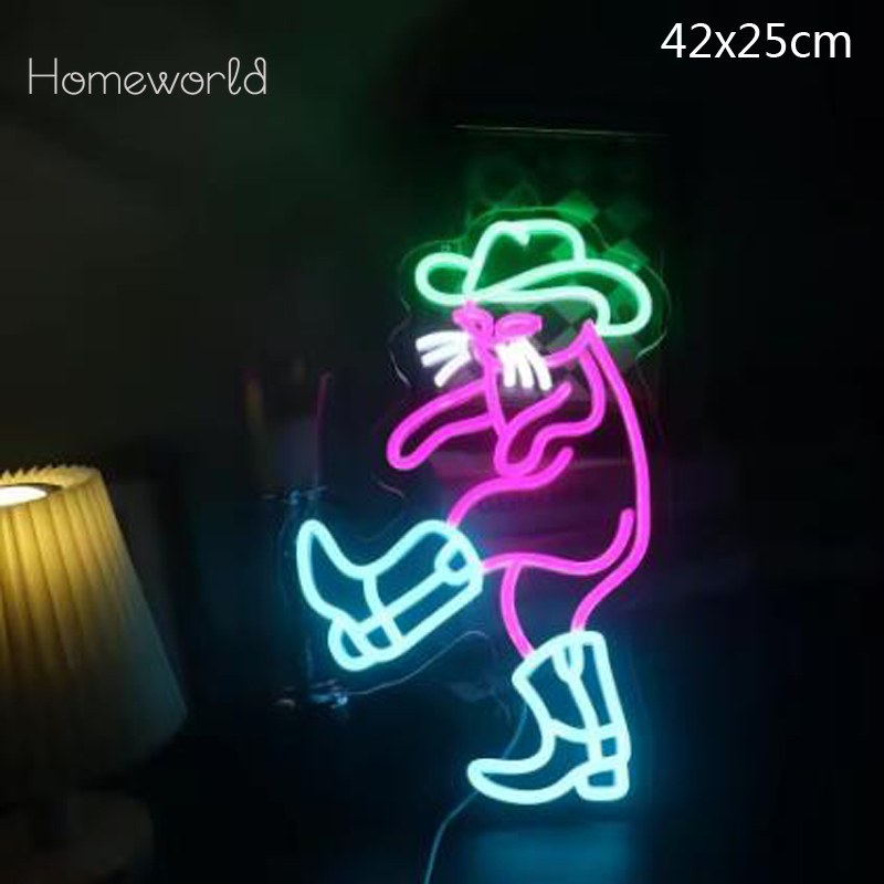 Cowboy Cat Neon Light Sign Dim - مراجعة Party Games Shop وسعره