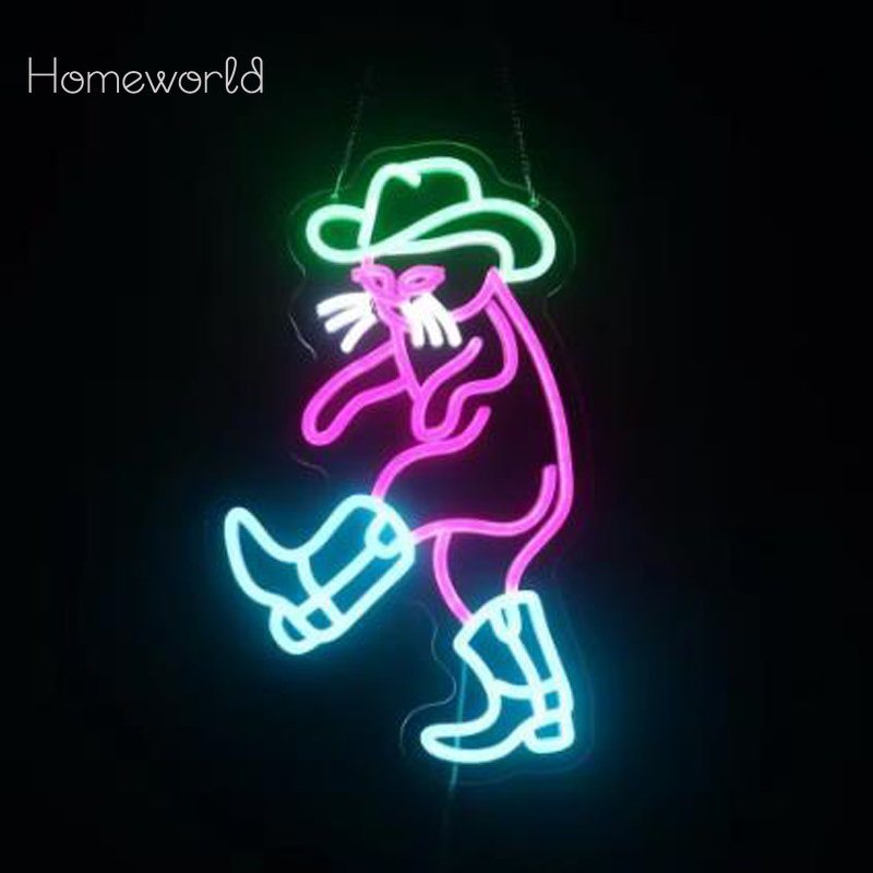 Cowboy Cat Neon Light Sign Dim - مراجعة Party Games Shop وسعره