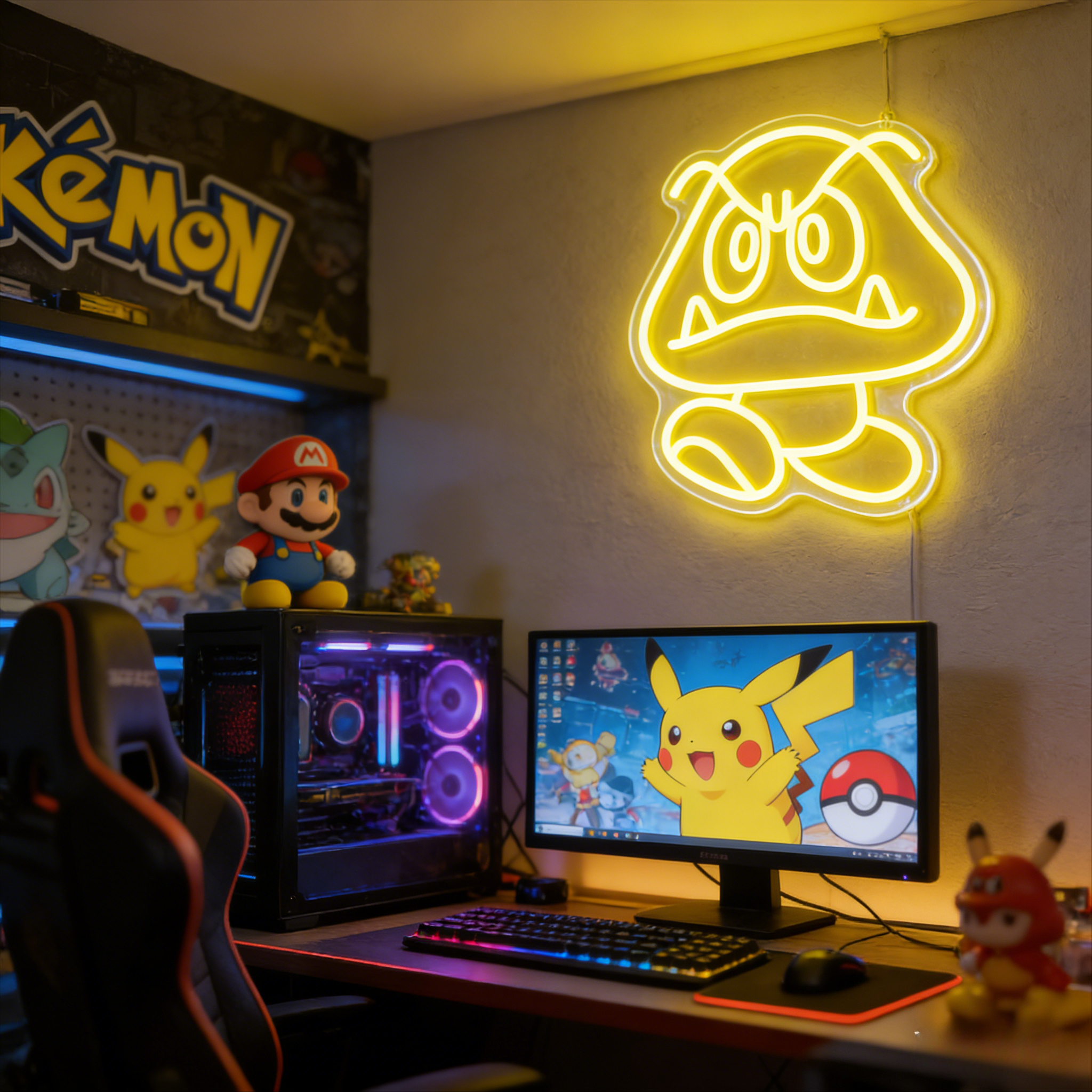 Cute Monster Neon Light LED Di - مراجعة Party Games Shop وسعره