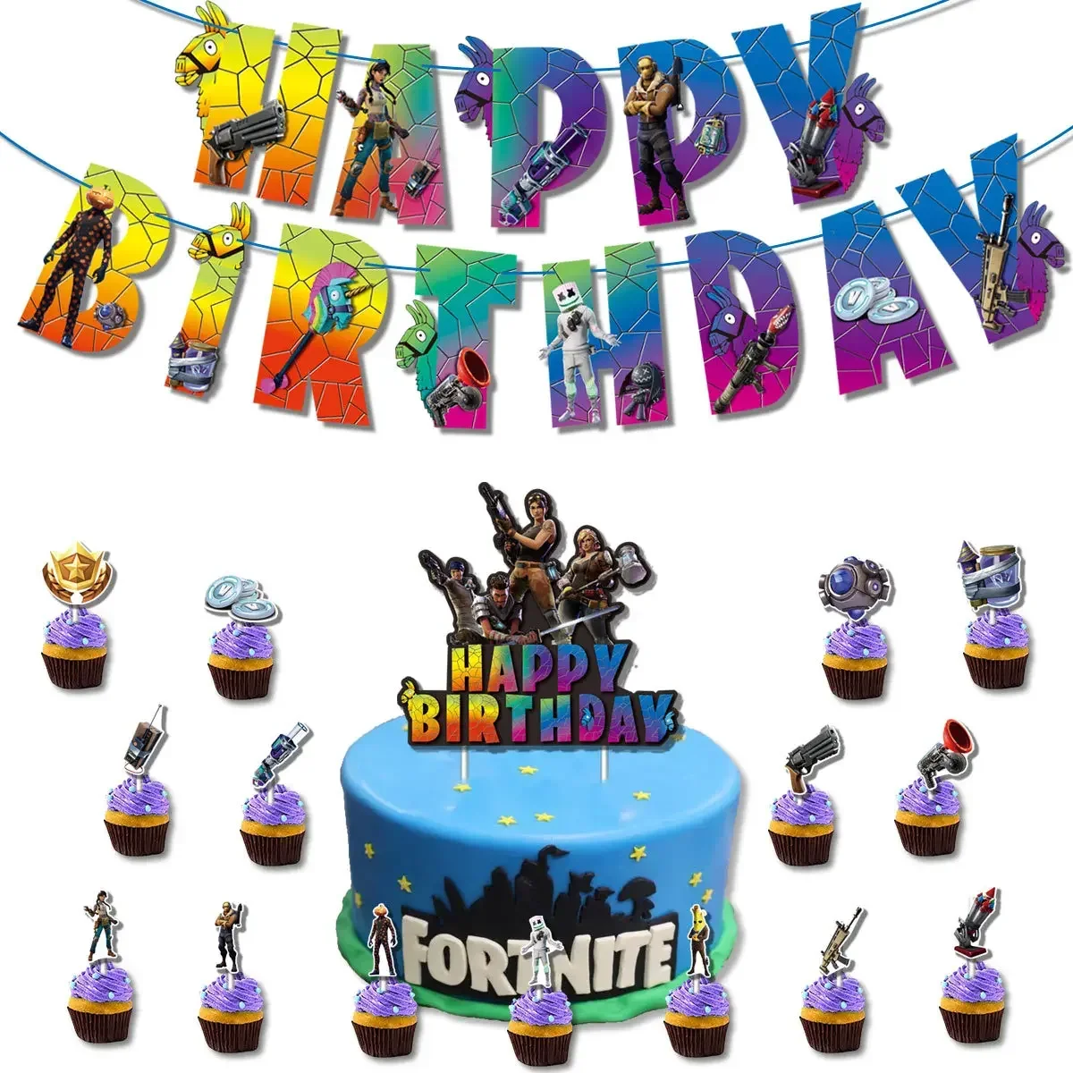 Hot Game Fortnite Theme DIY Ba - مراجعة Party Games Good وسعره