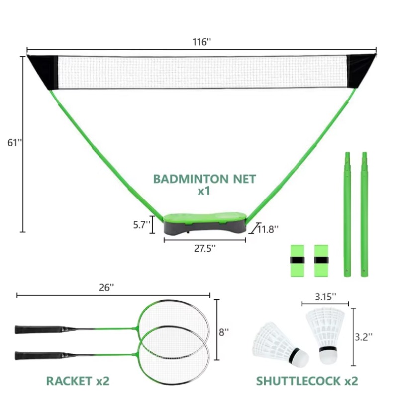 Premium Durable & Portable Des - مراجعة Badminton Set Garden وسعره