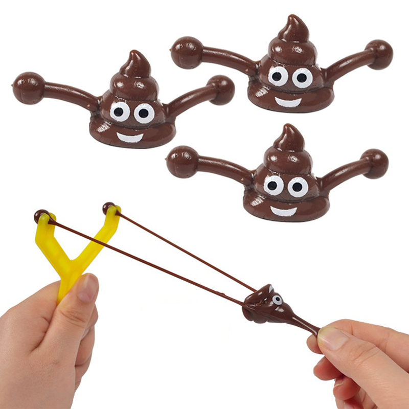 5Pcs/set Funny Poop Slingshot  - مراجعة Party Games Adult Birthday وسعره