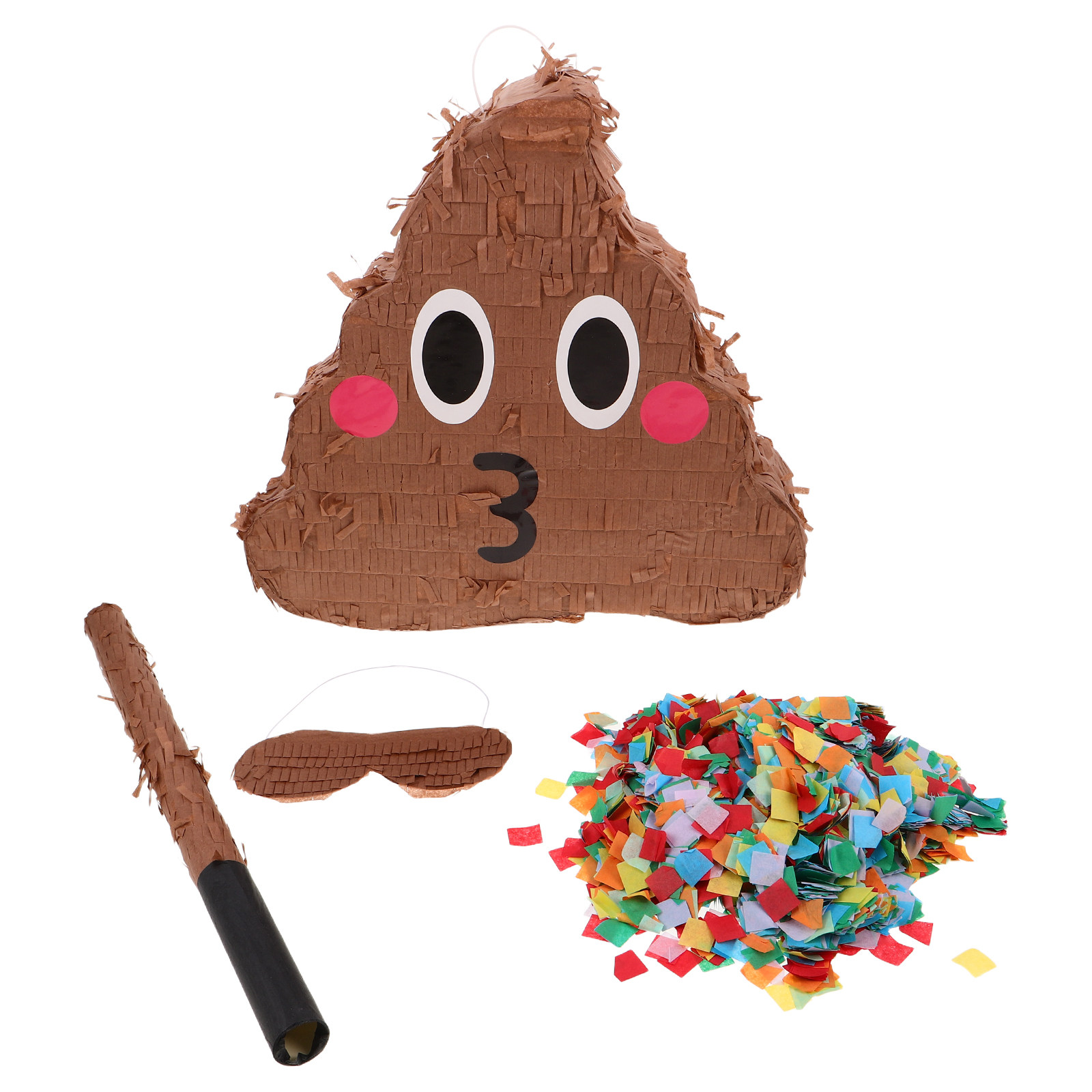 1Set Funny Poop Pinata with St - مراجعة Party Games Adult Birthday وسعره