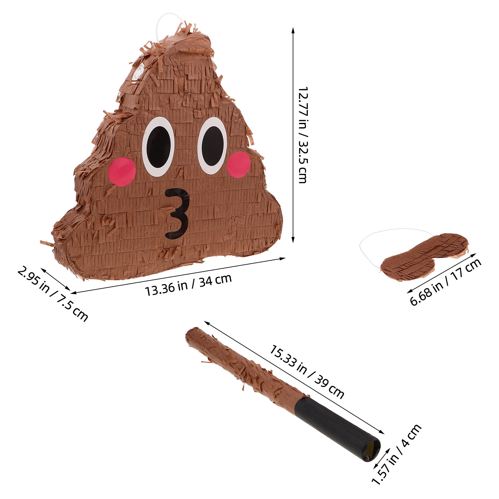 1Set Funny Poop Pinata with St - مراجعة Party Games Adult Birthday وسعره