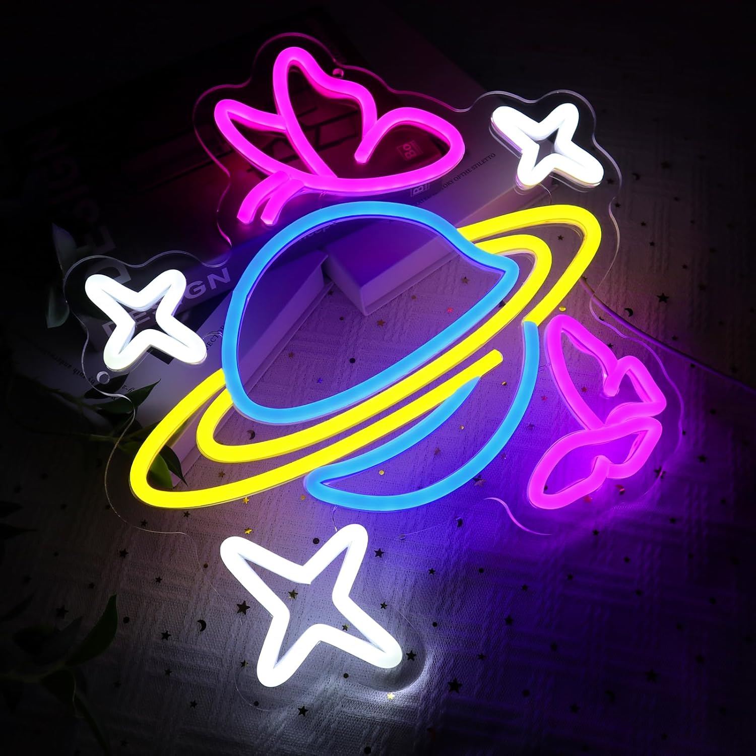 Planet Butterfly Star Neon Sig - مراجعة Party Games Shop وسعره