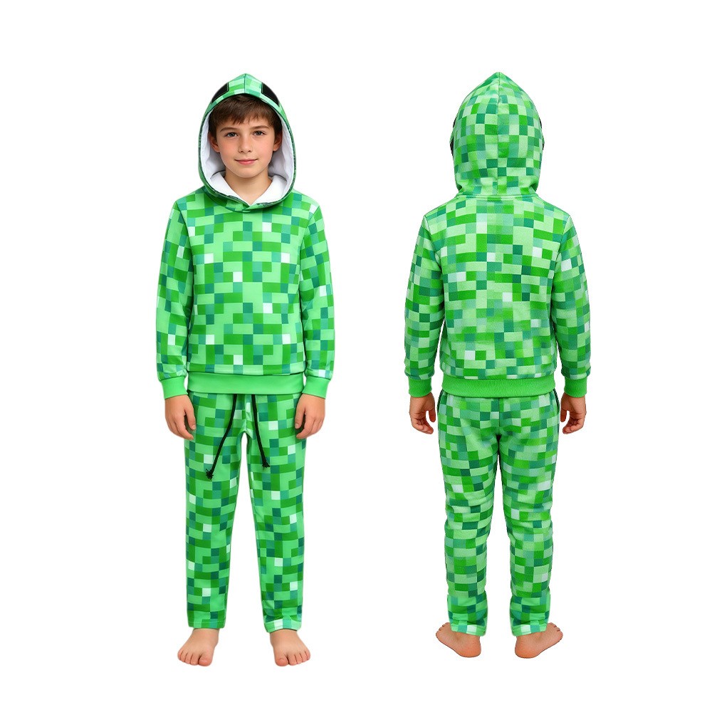 Green Creeper Cosplay Costumes - مراجعة Party Games Minecraft وسعره