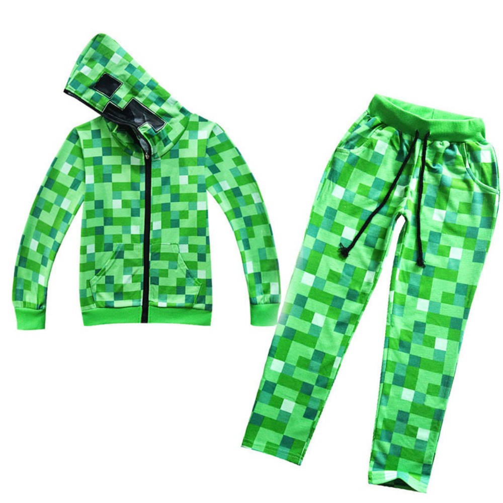 Green Creeper Cosplay Costumes - مراجعة Party Games Minecraft وسعره