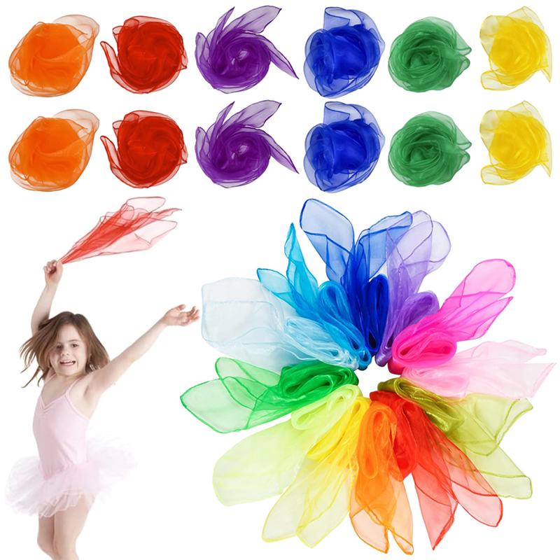 Six Color Silk Scarf Party Fav - مراجعة Party Games No Props وسعره