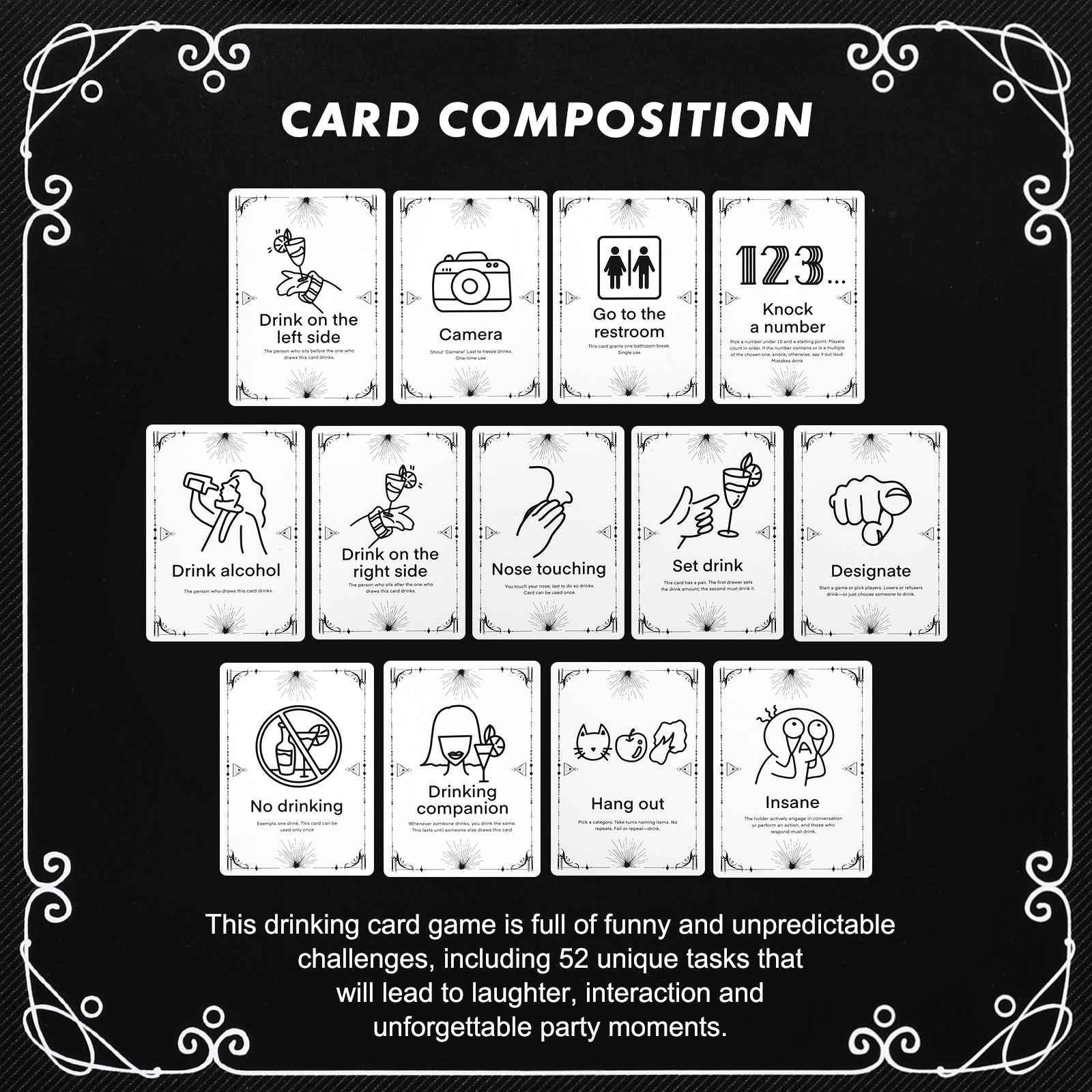 Adult Drinking Game Cards – 52 - مراجعة Party Games Adult Birthday وسعره