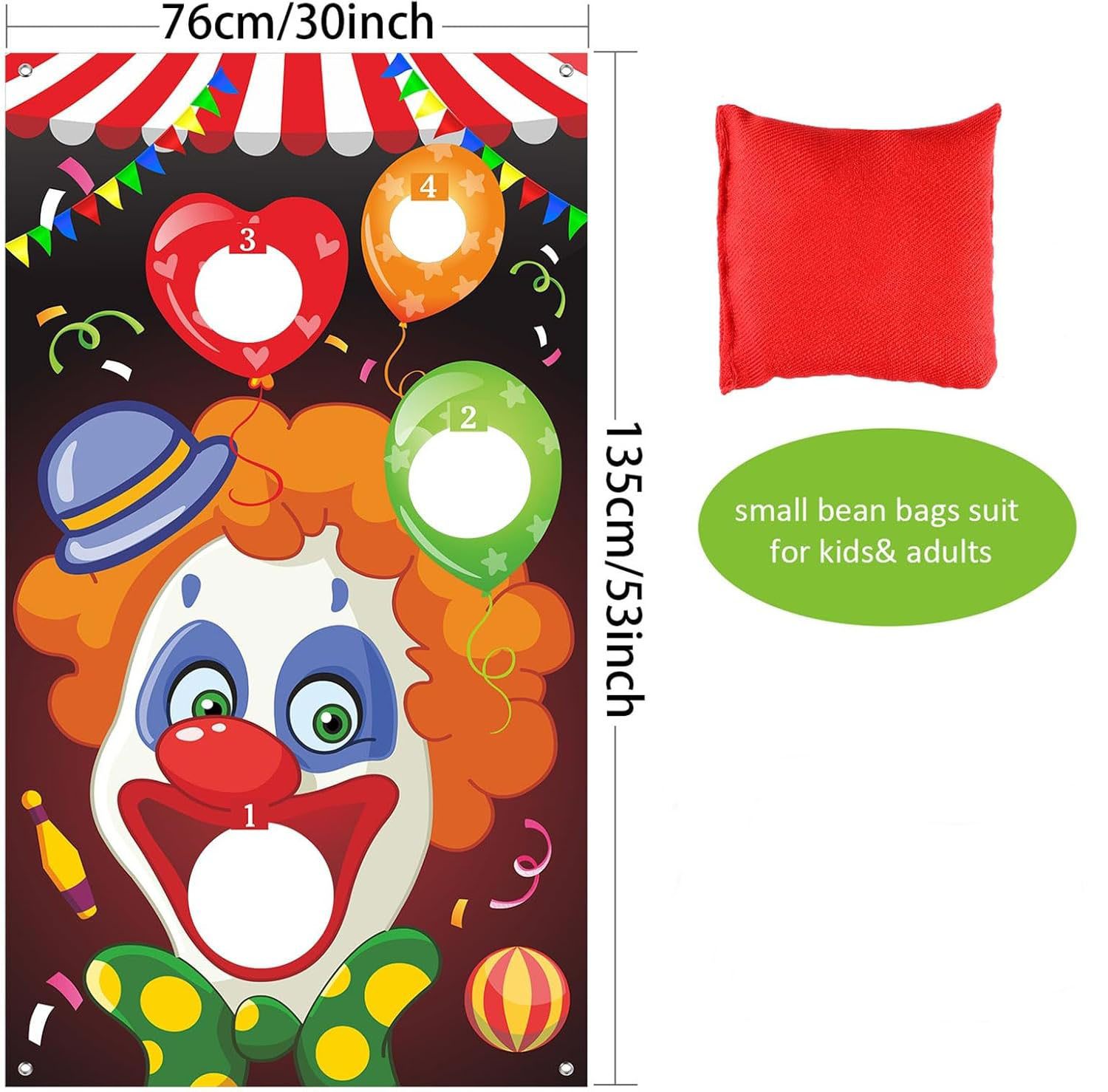 Carnival Toss Games Banner wit - مراجعة Party Games Adult Birthday وسعره
