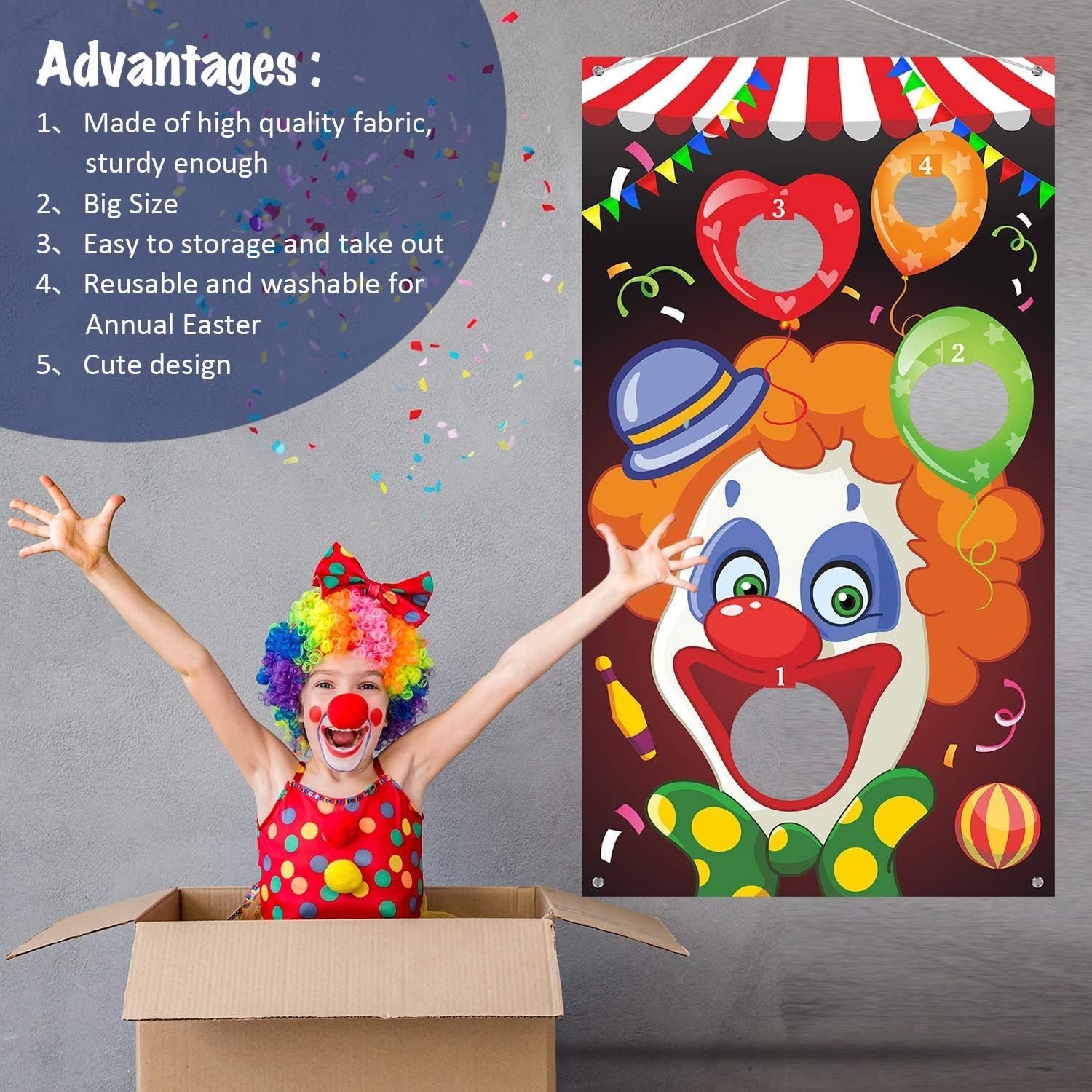 Carnival Toss Games Banner wit - مراجعة Party Games Adult Birthday وسعره