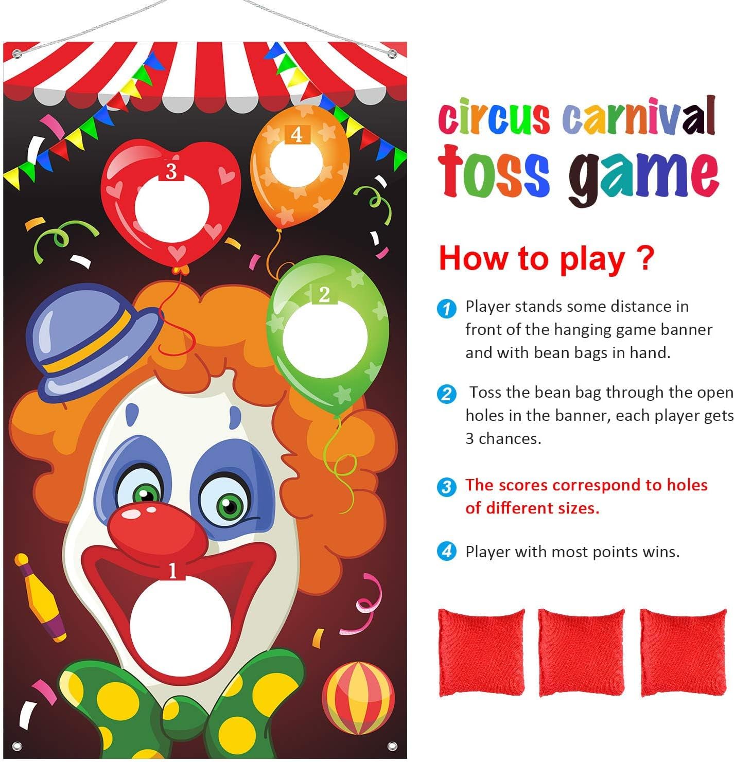Carnival Toss Games Banner wit - مراجعة Party Games Adult Birthday وسعره