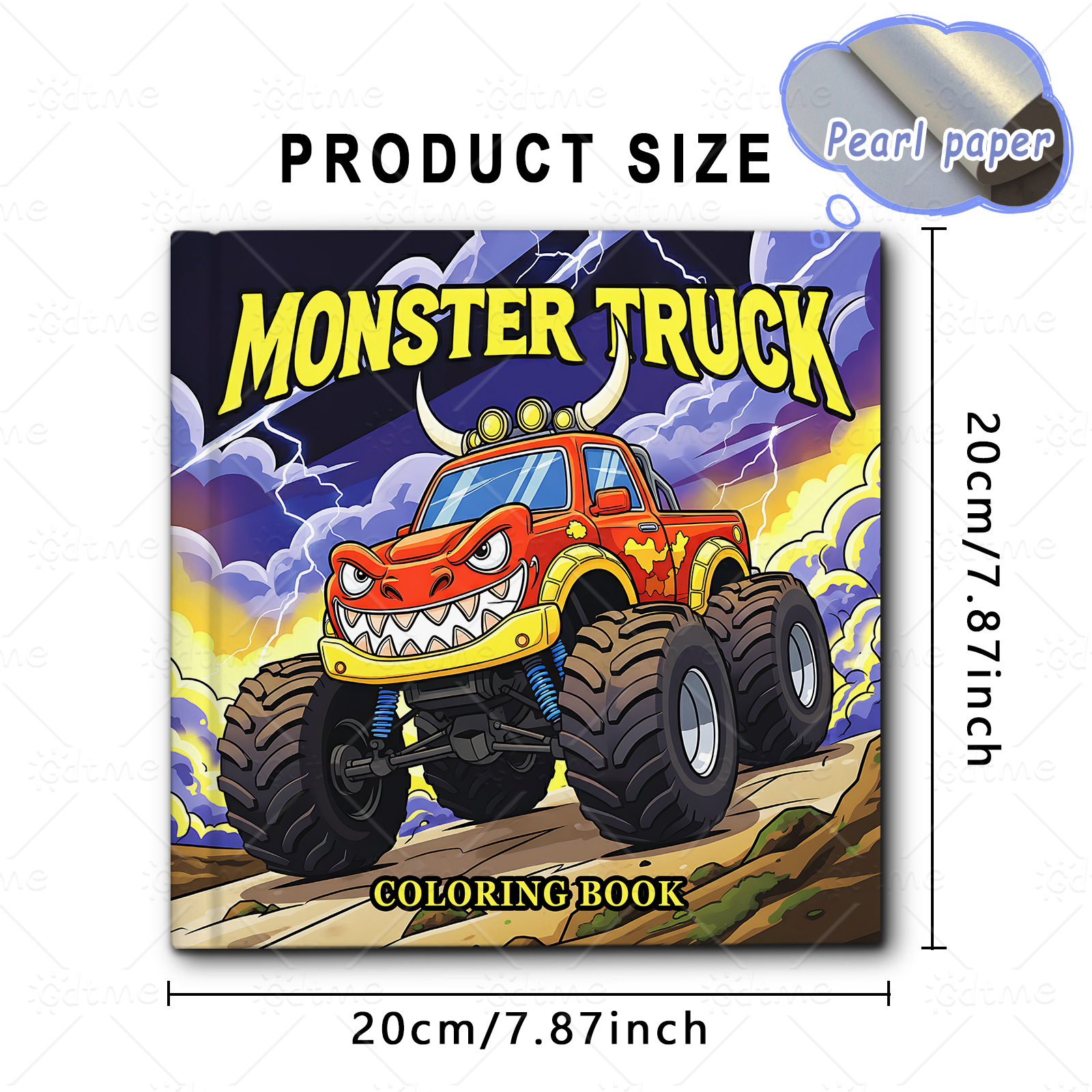 MONSTER TRUCK Coloring Book fo - مراجعة Party Games Adult Birthday وسعره