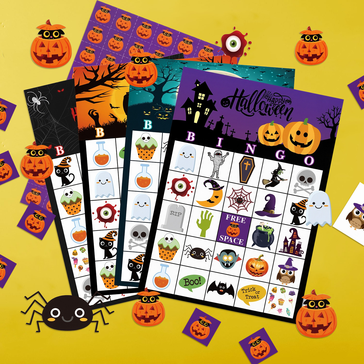Halloween Bingo Party Table Ca - مراجعة Party Games No Props وسعره