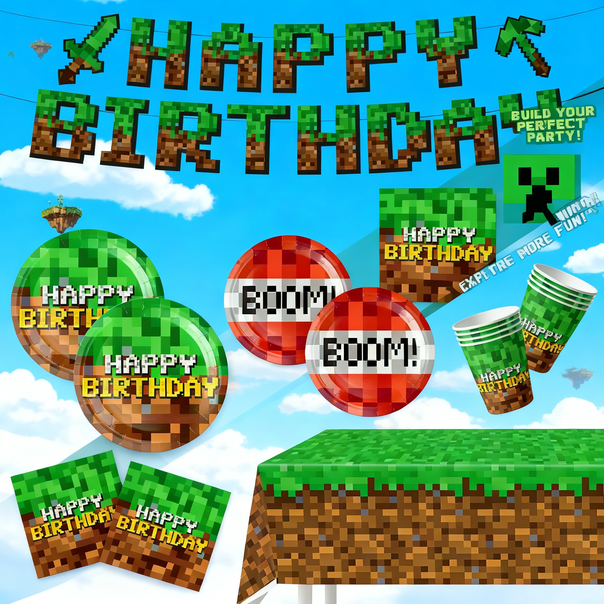 Minecraft Themed Birthday Part - مراجعة Party Games Good وسعره