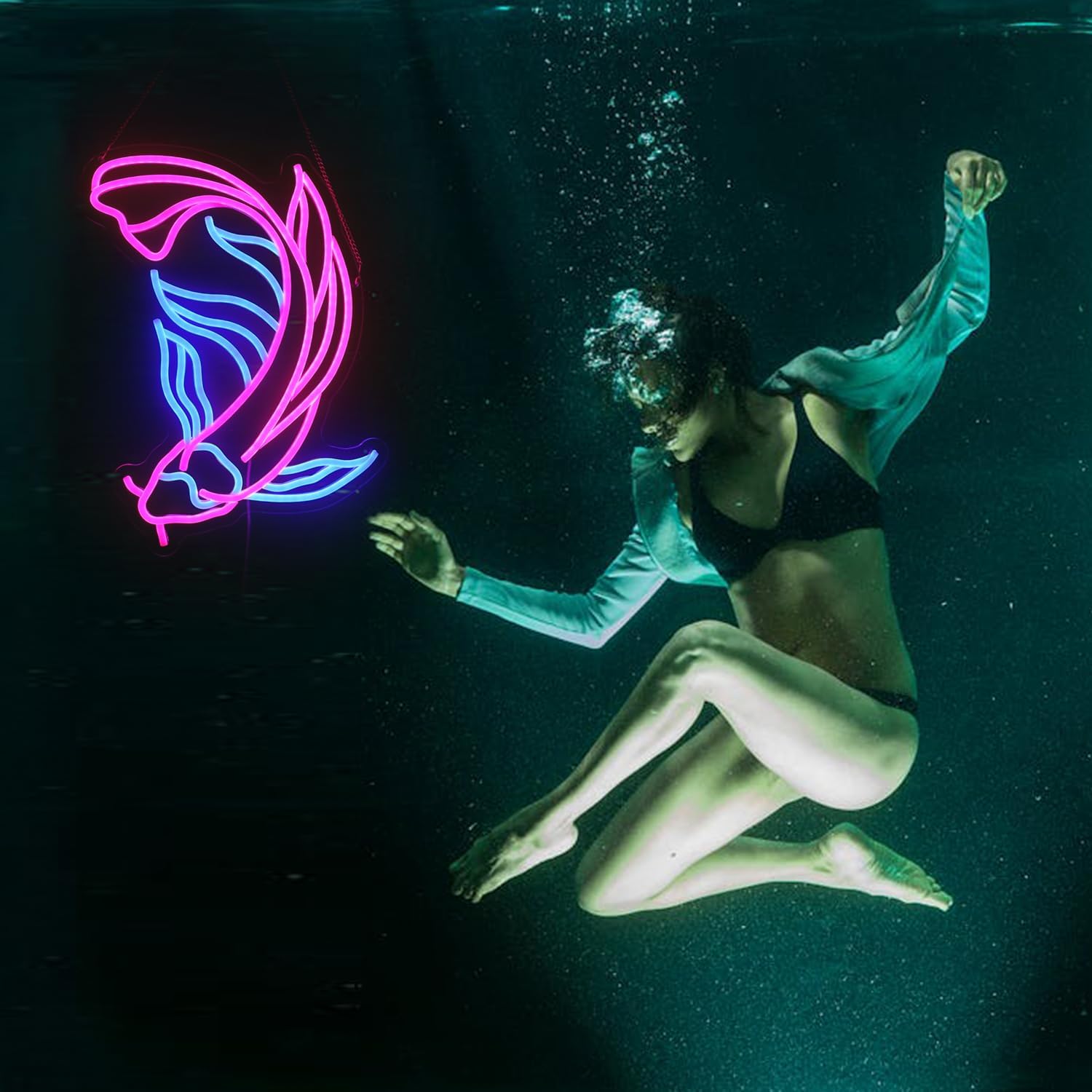 Koi Fish Neon Sign Dimmable LE - مراجعة Party Games Shop وسعره